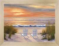 Beach at Sunset Diane Romanello on canvas