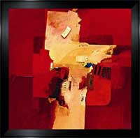 Broken Dreams - Red Abstract - canvas