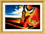 Salvador Dali - Landscape with Butterflies