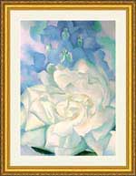 Georgia O'Keeffe - White Rose with Larkspur
