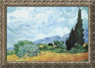 Yellow Wheat and Cypresses, by Vincent van Gogh